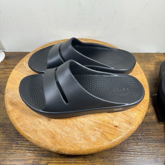 Oofos OOahh Original Recovery Sandals Black Women’s Size 10‎ - Picture 3 of 8